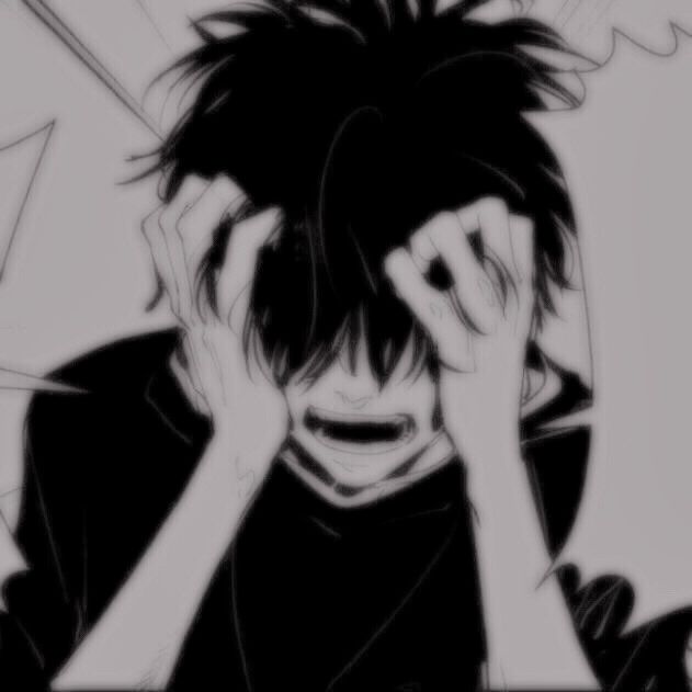 Avatar trắng đen anime buồn nam tâm trạng